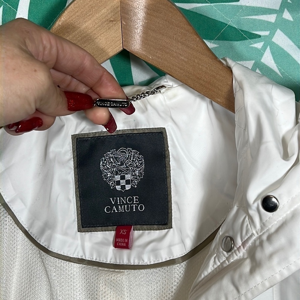 Vince Camuto long white hoodie jacket size XS - Picture 5 of 10